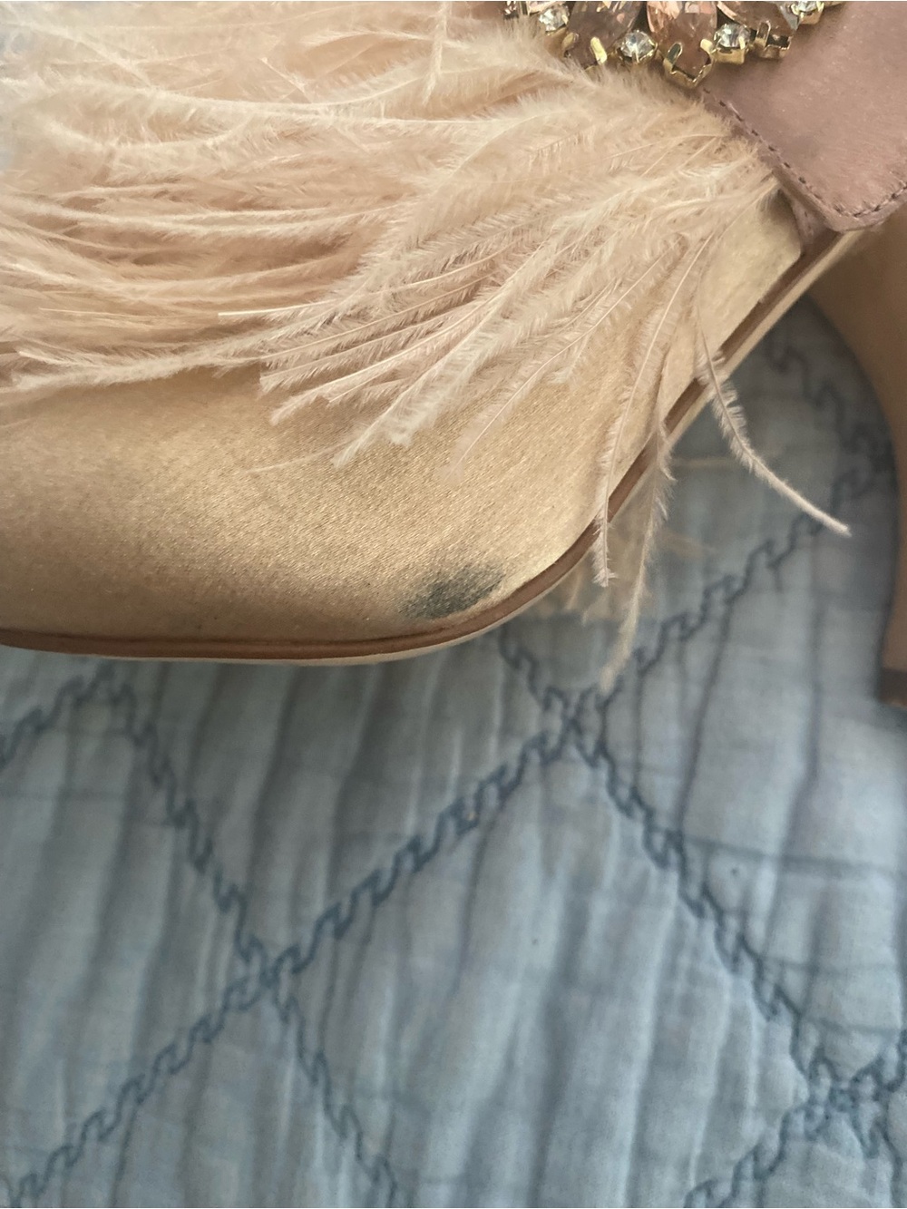 Zara Feather Mules With Rhinestones Size EU 38 - Picture 7 of 12